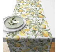 Chemin de table en coton Citrons 40 x 150 cm