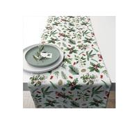 Chemin de table en coton Verdure d'hiver 40 x 150 cm