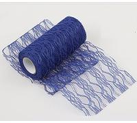 Chemin de table en dentelle - Nappe de table - Décoration de table pour mariage, anniversaire, décoration de table pour communion, Noël, automne, mariée et bébé - Bleu C 15 cm x 22 m