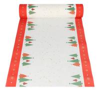 Chemin de table en papier PREMIUM sur rouleau, « Sapins de Noël unis », 40 cm x