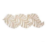 Chemin de table en PVC à motif feuille d'or pour nappe résistante à la chaleur dans les maisons contemporaines et classiques (doré)