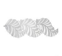 Chemin de table en PVC à motif feuille d'or pour nappe résistante à la chaleur dans les maisons contemporaines et classiques (argenté)