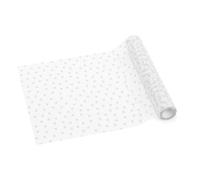 Chemin de table en tulle à motif cœur, blanc, 0,36 x 9 m