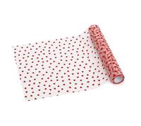 Chemin de table en tulle avec cœurs Rouge 0,36 x 9 m