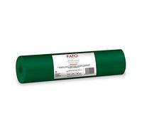 Chemin de Table Fato effet tissu, Taille 0,4x24 m, Prédécoupés Tous les 1,20 m, Lot de 20 Chemins de Table, Papier Sec Airlaid de Haute Qualité, Couleur Vert Forêt