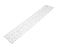Chemin de Table Hivernal en Peluche Blanche à Sequins, Décorations Noël | Tissu Doux Argenté, Accent Festif Élégant pour Repas, la Cuisine, Restaurant, Mariage, Console, Table Basse, Intérieur
