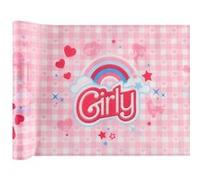 chemin de table intissé poupée girly 30cmx5m rose - générique 8772 30-99 Rose G