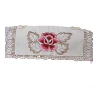Chemin de table ovale pour mariage Boho pour décoration 40 x 85 cm | Glands découpés à la main, motif tissé naturel, protège le plateau de table, romantique, facile à nettoyer