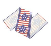 Chemin de Table Rectangulaire Étoilé 4 Juillet Décoratif | Polyester Simple et Chic, Protection de Table, Buffet et Table D'appoint, Fête de L'indépendance
