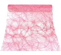 Chemin de Table Sizoweb Maille Ajourée Satinée, 14 Couleurs au Choix, 30 cm x 5 m, Qualité Premium Luxe, Décoration de Table Mariage, Anniversaire, Fêtes (Rose)