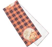 Chemin de Table Thanksgiving en Coton Lin, 178x33x0,1cm | Motif Imprimé Citrouille, Couleurs Vives, Pliable pour Rangement, pour Console et Buffet, Dîner Familial Couleur Aléatoire
