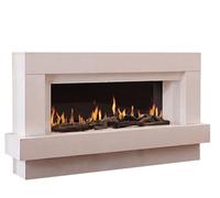 CHEMIN'ARTE Cheminée électrique Linea Blanche 3XL 152cm à Poser au Sol avec Effet Flammes LEDs 7 Couleurs - WiFi - Crépitement des Flammes - Conçue en France - Garantie 2 Ans