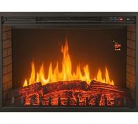 CHEMIN'ARTE Insert Électrique Encastrable Oxford XL Effet Flammes LED - Chauffage 2000W - 76 x 21 x 45 cm - avec Thermostat Électronique et Télécommande - Conçu en France
