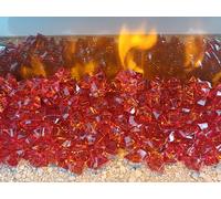 Pierres décoratives pour cheminée - en fibre de verre rouge CHEMIN' ARTE