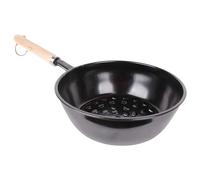Cheminée à charbon de bois - Outil de combustion de panier de démarrage avec poignée en bois, cylindre de casserole avec creux | -charbon avec allumage de feu pour barbecue en