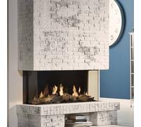 Cheminée à gaz DRU Global 120 BF Triple RCE Noir lisse, Erdgas G20 (H/E)