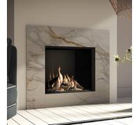 Cheminée à gaz DRU Global 70XT BF-01 RCE Ceraglas noir, verre CV, Erdgas G20 (H/E)