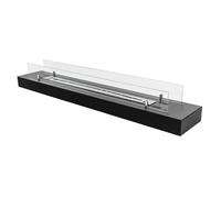 Cheminée au bioéthanol, de table , 120 cm. Cheminee ethanol noire, avec verre.