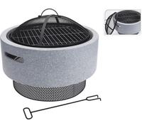 Cheminée avec grille Ambiance, MGO, 52 x 38,5 cm, gris/noir