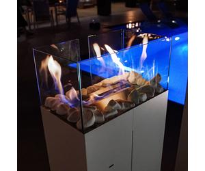 cheminée bioéthanol autoportante Romeo tüv blanc