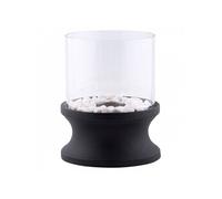 Cheminée bioéthanol concave - L 19,9 x l 19,9 x H 24,6 cm - Noir