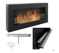 Cheminée bioéthanol murale BOX 90 cm avec vitre ouvrante