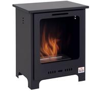 Cheminée bioéthanol sur Pieds brûleur 0,9 L, 3h de durée de combustion Style néo-rétro poêle dim.