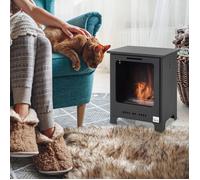 Cheminée bioéthanol sur Pieds brûleur 1,5 L, 3h de durée de combustion Style néo-rétro poêle dim. 40x30x50 cm Couverture 20-25 m²