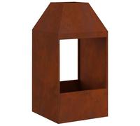 Cheminée Bois Rectangulaire 50x50x100 cm Acier | Design Moderne, Résiste Chaleur, Facile Nettoyage, Parfait Jardin Patio Terrasse