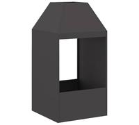 Cheminée Bois Rectangulaire Acier 50 x 50 x 100 cm | Design Moderne, Résistant Chaleur, Facile Nettoyage, Patio Jardin Terrasse