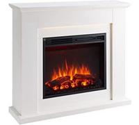 Cheminée d'appoint électrique 2000 W, 25 (P) x 101 (L) x 88,3 (H), blanc