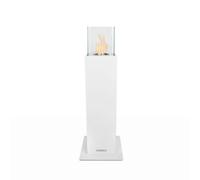 Cheminée de jardin bioéthanol divine cheminée d'extérieur Capri 70 blanc