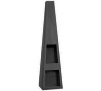 Cheminée de jardin en acier noir TEXAS 118x40x40 cm avec range bûches