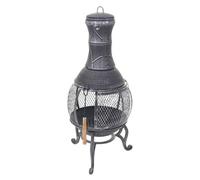 Cheminée De Jardin Hwc-F71, Poêle De Terasse, Foyer, Alliage Fonte, 92x41x41cm Gris