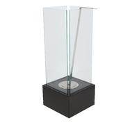 Cheminée de table au bioéthanol carré - Noir - L 25 x P 25 x H 65 cm