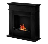 Cheminée de terre bioéthanol divine Jefferson noire L 89,5 x H90,5 x P28