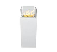 Cheminée de terre bioéthanol divine pour intérieur extérieur Ischia blanc 40 x 4