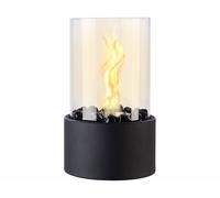 Carlo Milano Cheminée décorative au bioéthanol cylindrique - coloris noir