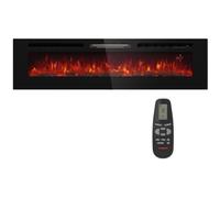 Cheminée décorative Klarstein avec flammes LED, cheminée électrique avec chauffage, 1800 W , Télécommande, avec Minuterie