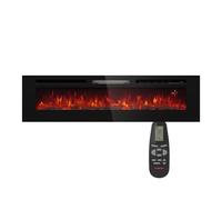 Cheminée décorative Klarstein avec Flammes LED, cheminée électrique avec Chauffage et cheminée, cheminée électrique 1800 W avec télécommande, minuterie et Thermostat réglable, cheminées électriques