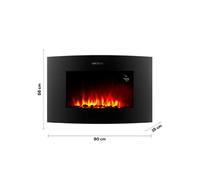 Cecotec Cheminée Électrique Décorative 35” avec Télécommande et WiFi ReadyWarm 3560 Curved Flames Connected. Puissance Max