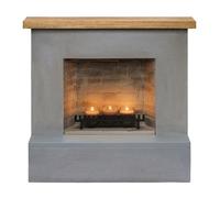 Cheminée électrique à bougies parfumées - ROLF Zenflame - Effets flammes et crépitement - Gris