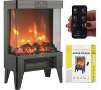 CHEMINÉE ÉLECTRIQUE ASPEN THERMOVENTILATEUR RADIATEUR POÊLE effet flamme 2000 W