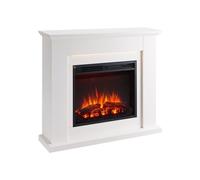 Cheminée électrique BALDERIA Hektor - Cheminée sur pied chauffage 2000 W - Blanc