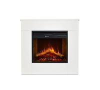 Cheminée électrique cheminée au sol en bois blanc Made in Italy MICHELANGELO 96x