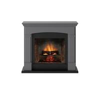 TAGU Cheminée électrique connectée 1400W - HELMI Powerflame 2 - effets flammes 3D et crépitement - Gris Gris G