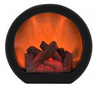 Cheminée électrique décorative effet flamme LED - Dimensions 18 5x20x10 cm - Alimentation USB ou piles - Pour intérieur et extérieur