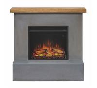 Cheminée électrique décorative ""ROLF"" gris - Powerflame