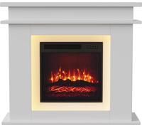Cheminée électrique, effets de flammes réglables, design peu encombrant, BLANC