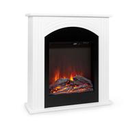 Klarstein Cheminée électrique Elbrus 1000/2000W Télécommande Éclairage LED Blanc